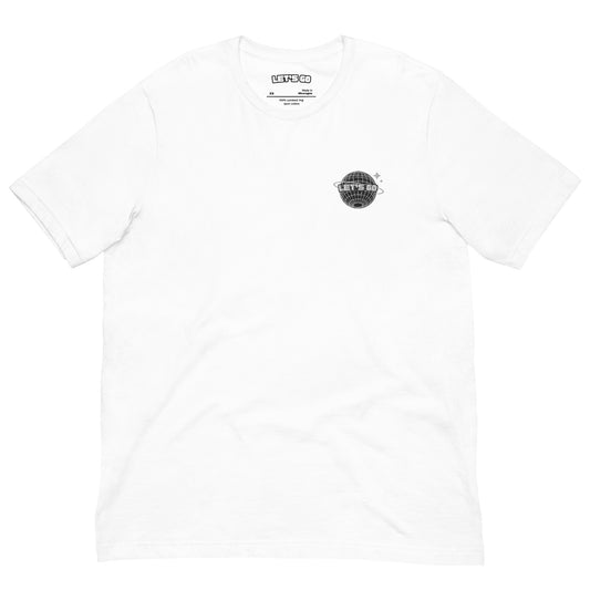 LETS GO - White Embroidered Tee